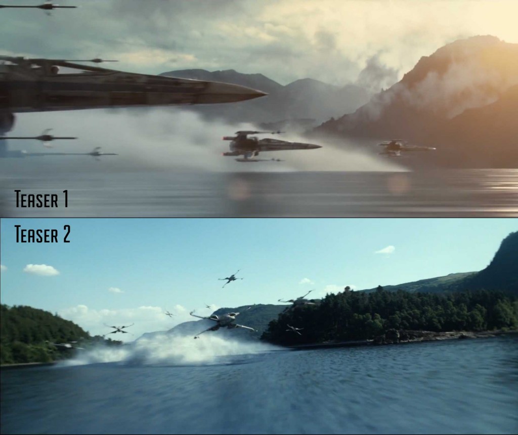 The X-Wings from both teasers